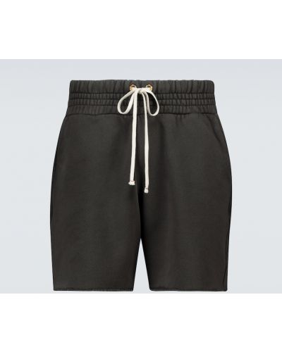 Pantalones cortos de algodón de tela jersey Les Tien negro