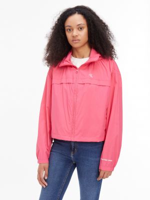 Džínová bunda Calvin Klein Jeans růžová
