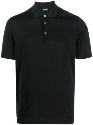 Polo marškinėliai su sagomis Drumohr juoda