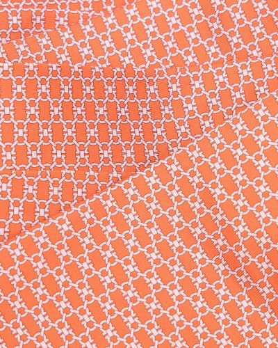 Corbata de seda con estampado Salvatore Ferragamo naranja