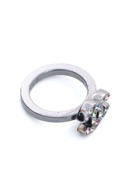 Křišťálový prsten Chanel Pre-owned stříbrný