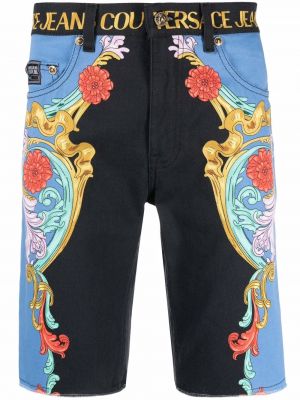Jeans shorts mit print Versace Jeans Couture schwarz