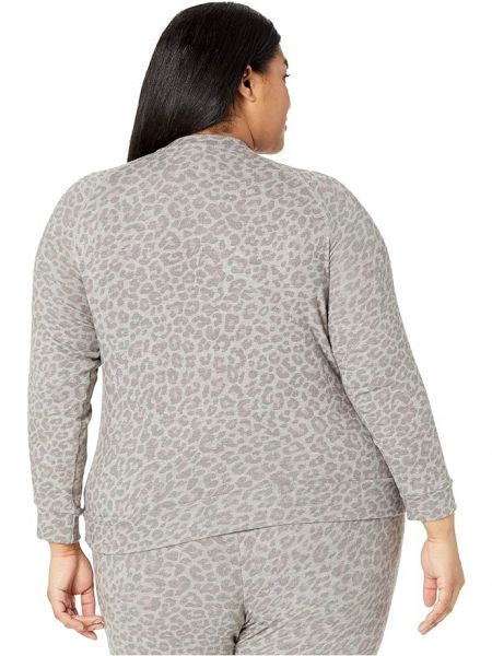 Леопардовый пуловер Beyond Yoga коричневый