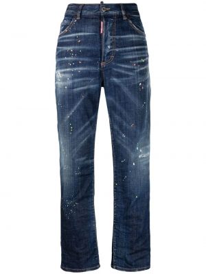 Niebieskie proste jeansy Dsquared2