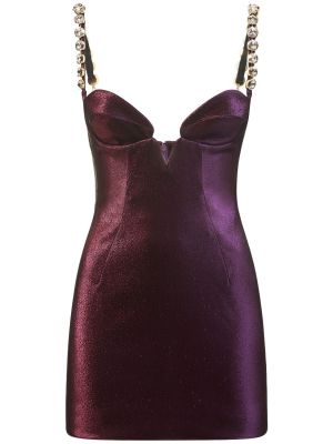 Bavlnené mini šaty Area fialová