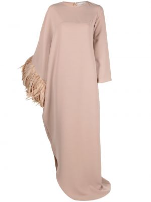 Μάξι φόρεμα με φτερά Jean-louis Sabaji ροζ