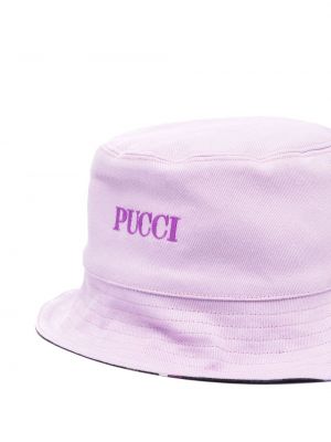 Oboustranný klobouk s výšivkou Pucci fialový