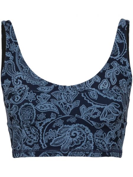 Paisley painettu crop top The Upside sininen