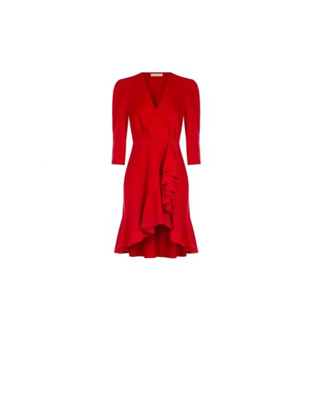 Sukienka mini z falbankami Rinascimento czerwona
