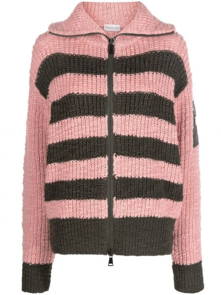 Chunky stripet strikkegenser Moncler rosa