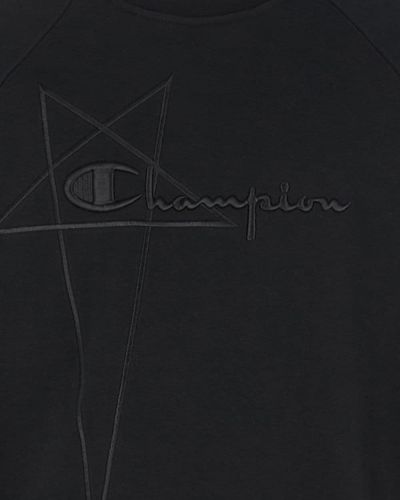 Sweatshirt mit rundem ausschnitt Rick Owens X Champion schwarz