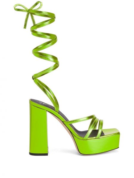Sandali di pelle Giuseppe Zanotti Design verde