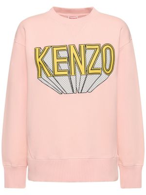 Medvilninis džemperis oversize Kenzo Paris rožinė
