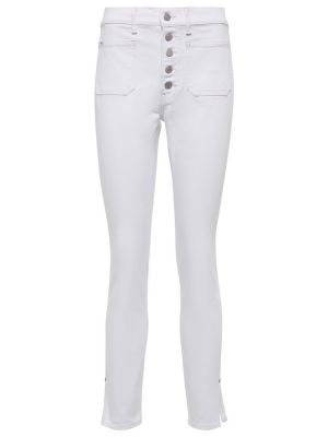 Skinny džíny s vysokým pasem Polo Ralph Lauren bílé