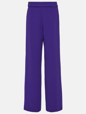 Pantalones bootcut de crepé Dries Van Noten violeta