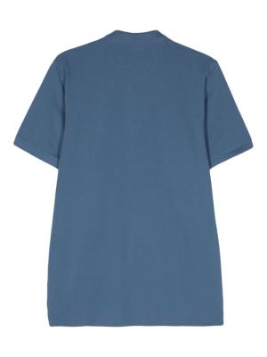 Medvilninis siuvinėtas polo marškinėliai Carhartt Wip mėlyna