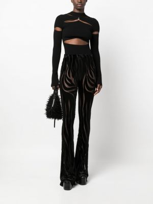 Hose ausgestellt mit zebra-muster Versace schwarz