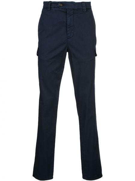 „cargo“ stiliaus kelnės slim fit Brunello Cucinelli mėlyna