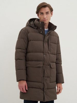 Утепленная демисезонная куртка Finn Flare коричневая