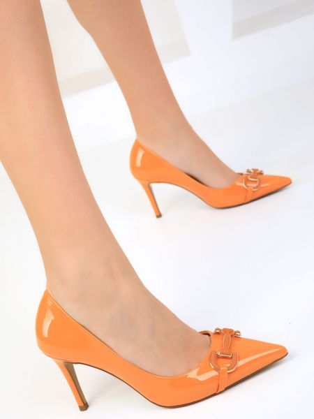 Kožne cipele od lakirane kože Soho narančasta