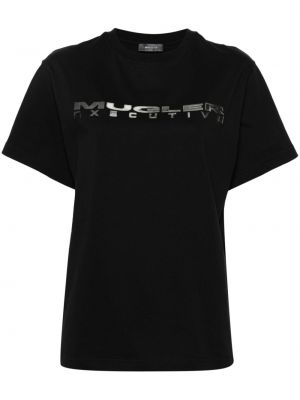 T-shirt à imprimé Mugler noir