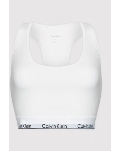 Sutien fără armătură Calvin Klein Underwear alb