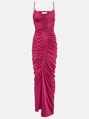 Макси рокля от джърси Victoria Beckham розово