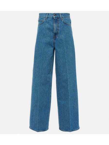 Voľné džínsy s rovným strihom Totême modrá