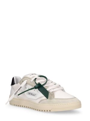 Pamut bőr sneakers Off-white fehér