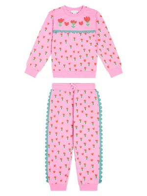 Trykt sweatshirt for jenter Stella Mccartney Kids rosa