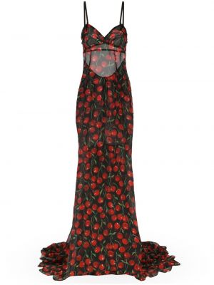 Dolga obleka s potiskom Dolce & Gabbana