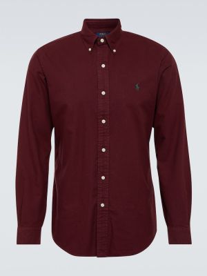 Camicia di cotone Polo Ralph Lauren rosso