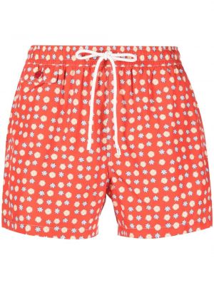 Trykt floral shorts Kiton rød