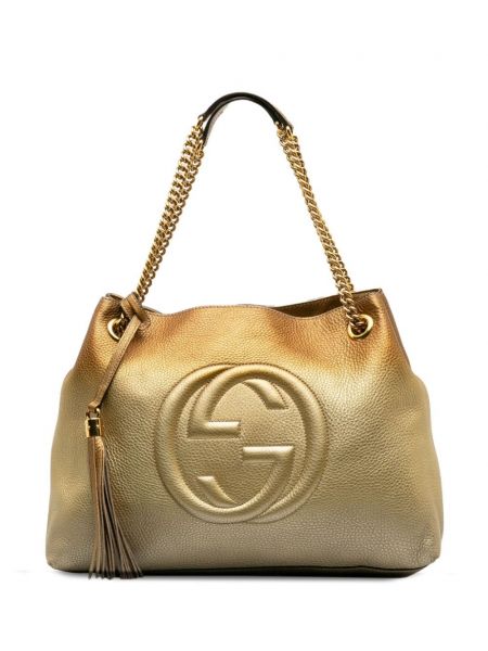 Shopper kabelka Gucci Pre-owned zlatá