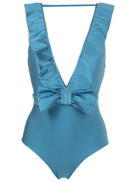 Kupaći kostim s mašnom s v-izrezom Adriana Degreas plava