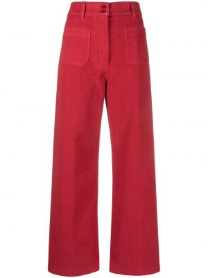 Bavlněné kalhoty relaxed fit Aspesi červené