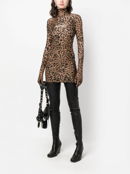 Leopardí šaty s potiskem Vetements