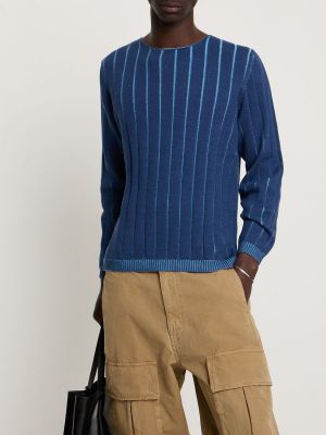 Двустранен памучен пуловер Gimaguas синьо