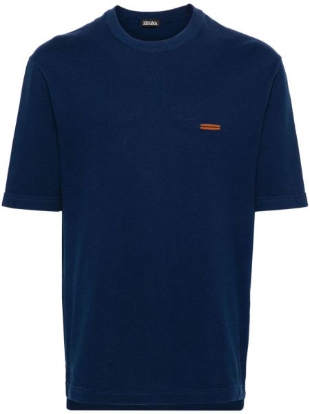 T-shirt aus baumwoll Zegna blau