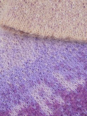 Guantes con efecto degradado de lana mohair Erl violeta