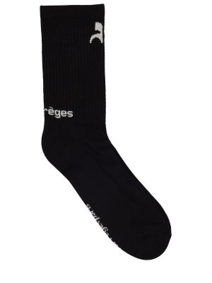 Bavlnené ponožky Courreges biela