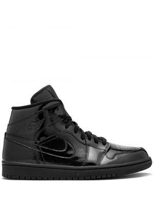 Kožne cipele od lakirane kože Jordan crna