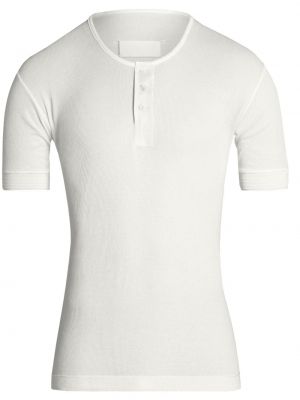 T-shirt con scollo tondo Maison Margiela bianco