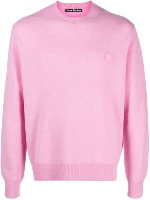 Вълнен пуловер Acne Studios розово