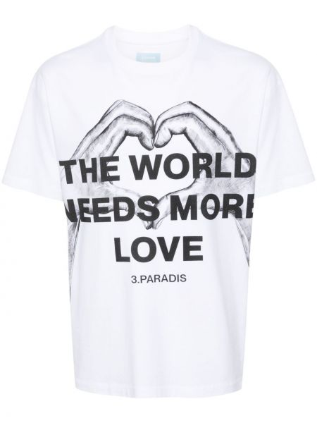 T-shirt en coton de motif coeur 3paradis