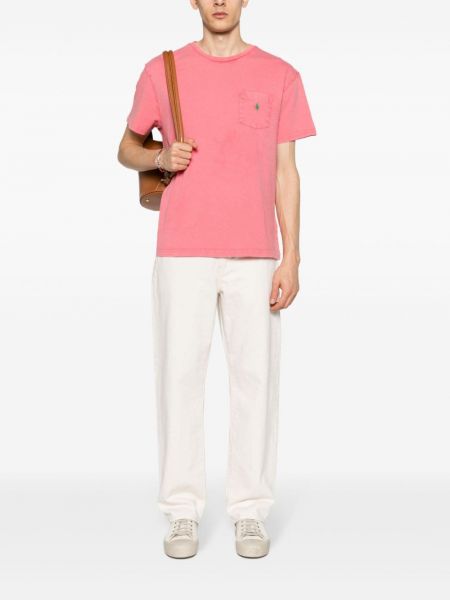 Polo krekls ar apaļu kakla izgriezumu Polo Ralph Lauren sarkans