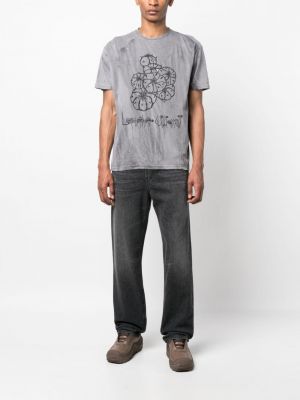 T-shirt aus baumwoll mit print Westfall grau