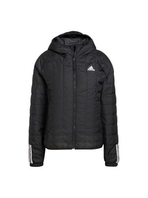 Pruhovaná bunda s kapucňou Adidas čierna