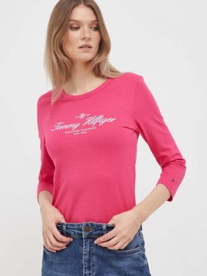 Блуза с дълъг ръкав Tommy Hilfiger розово