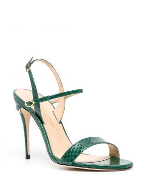 Sandales en cuir Jennifer Chamandi vert
